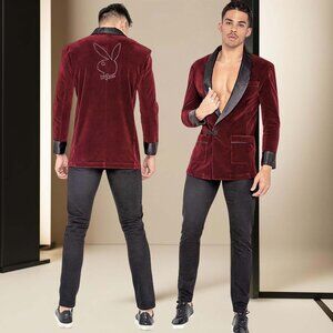 Playboy Smoke Lounge Jacket Mens Size M Halloween Roleplay Cosplay Outfit